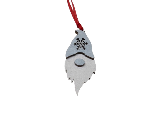 Blue Snowflake Gnome Ornament