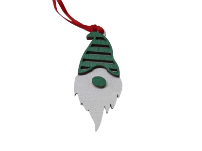 Green Stripe Gnome Ornament