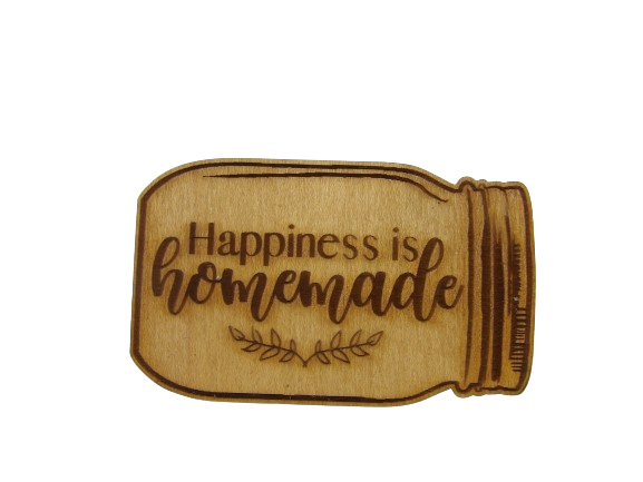 Happiness is Homemade Mason Jar Magnet