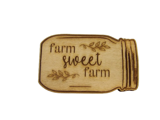 Farm Sweet Farm Mason Jar Magnet