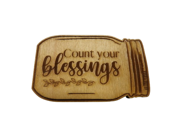 Count Your Blessings Mason Jar Magnet