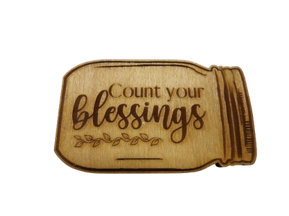 Count Your Blessings Mason Jar Magnet