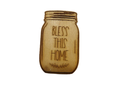 Bless This Home Mason Jar Magnet