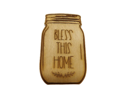 Bless This Home Mason Jar Magnet