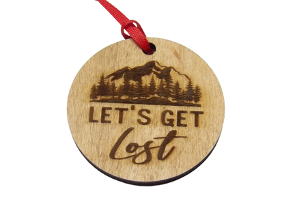 Let's Get Lost Wooden Christmas Tree Ornament