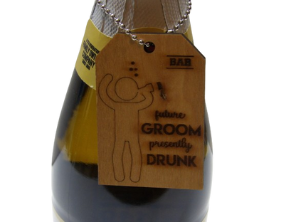 Future Groom Presently Drunk Wine Tag