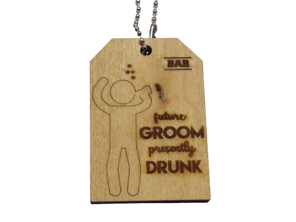 Future Groom Presently Drunk Wine Tag