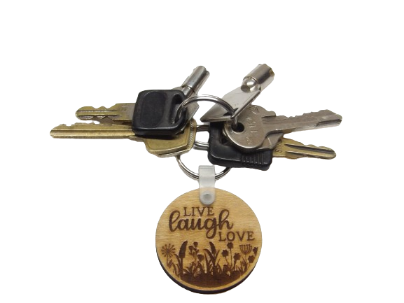 Live Laugh Love Wildflower Keychain