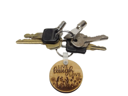 Live Laugh Love Wildflower Keychain