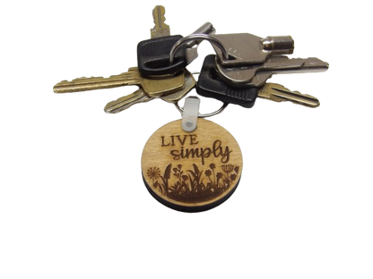Live Simply Wildflower Keychain