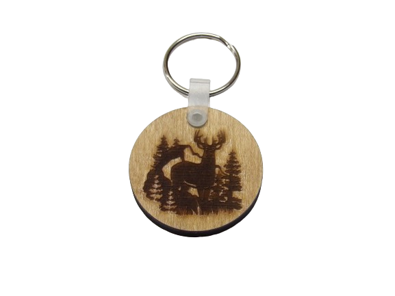 Deer in the Trees Keychain