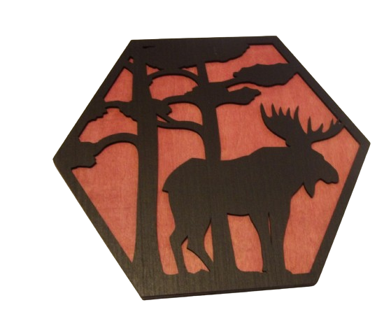 Moose Hexagon Sign