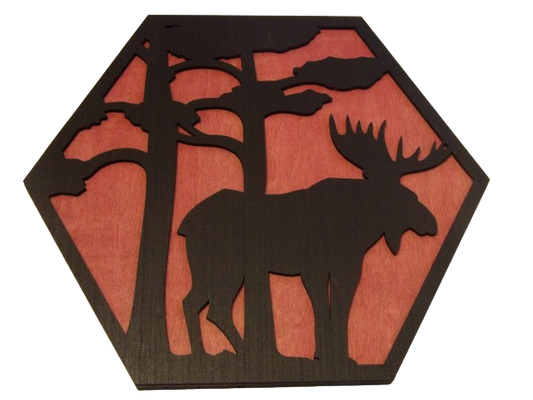 Moose Hexagon Sign
