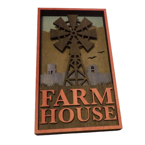 Farm House Windmill Sign