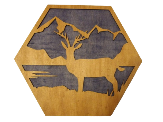 Deer Hexagon Sign