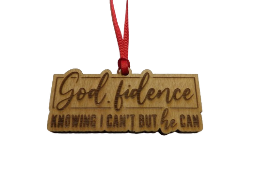 Godfidence Wooden Christmas Tree Ornament