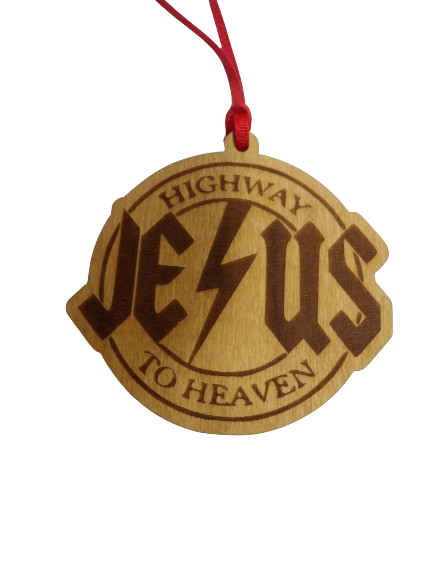 Highway To Heaven Wooden Christmas Tree Ornament