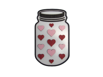 Mason Jar Full of Hearts Sign