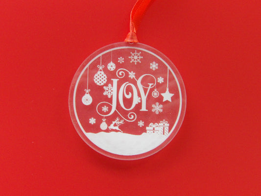 JOY - Hanging Ornaments Acrylic Christmas Tree Ornament