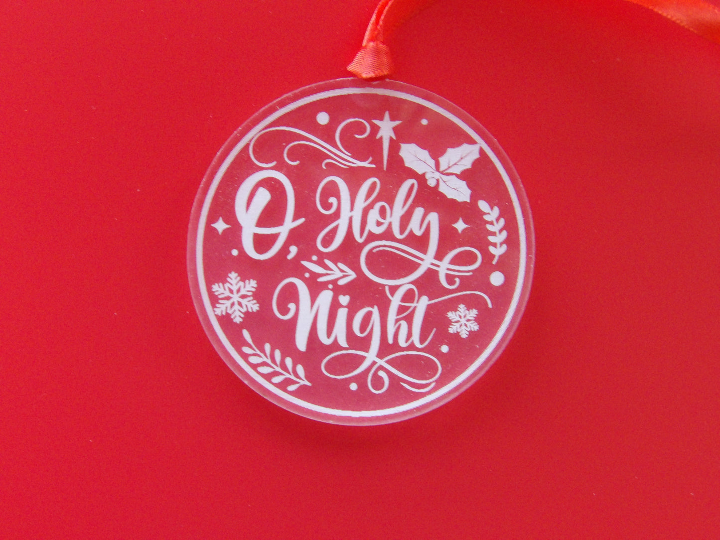 O Holy Night Acrylic Christmas Tree Ornament