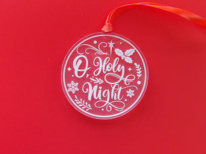 O Holy Night Acrylic Christmas Tree Ornament