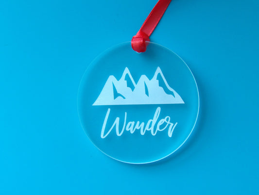 Wander Clear Acrylic Christmas Tree Ornament