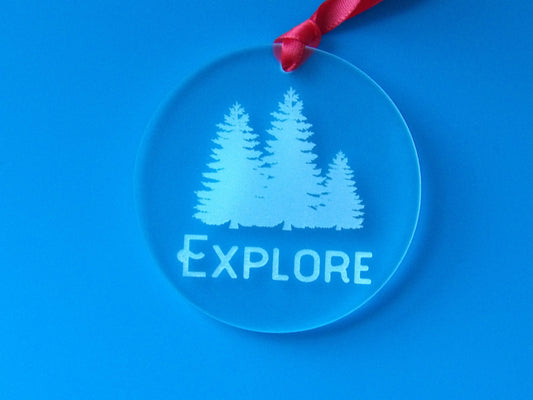 Explore Clear Acrylic Christmas Tree Ornament