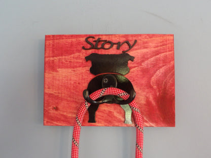 Personalized Dog Butt Leash Holder Wooden Sign