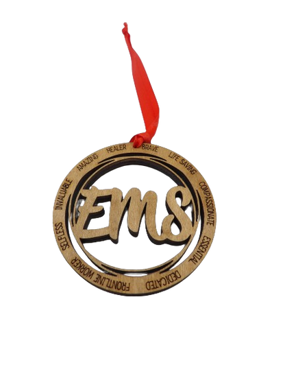 EMS One Layer Wooden Christmas Tree Ornament