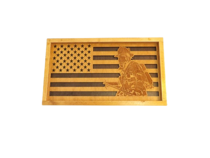 Firefighter American Flag Sign