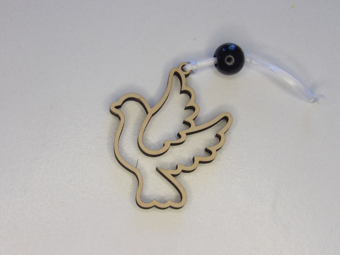 Messengers of Peace and Hope: Dove Wooden Christmas Tree Ornament