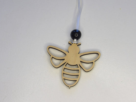 The Harmonious Hive: Bumblebee Wooden Christmas Tree Ornament