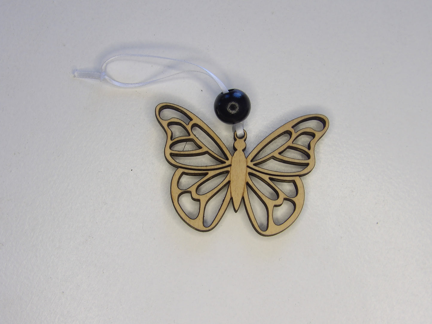 Spiritual Transformation: Memorial Butterfly Wooden Christmas Tree Ornament