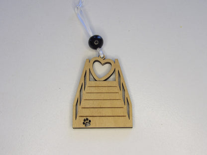 See You At Rainbow Bridge: Pet Memorial Wooden Christmas Tree Ornament