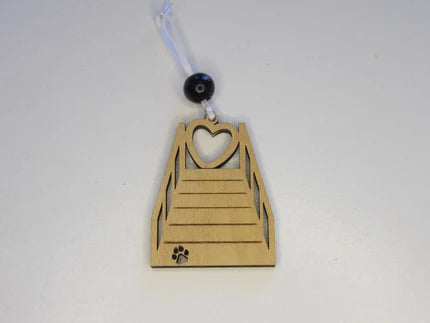 See You At Rainbow Bridge: Pet Memorial Wooden Christmas Tree Ornament