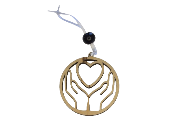 Healing Hands, Nurturing Hearts: Caregivers Wooden Christmas Tree Ornament