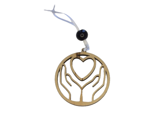 Healing Hands, Nurturing Hearts: Caregivers Wooden Christmas Tree Ornament