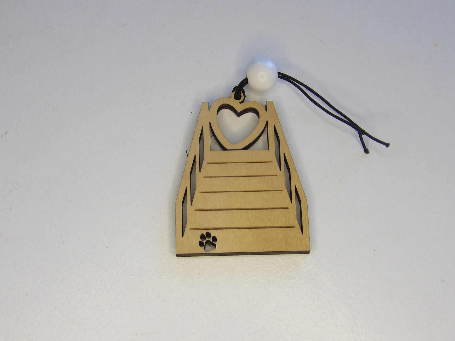 See You At Rainbow Bridge: Pet Memorial Wooden Rear View Mirror Car Charm