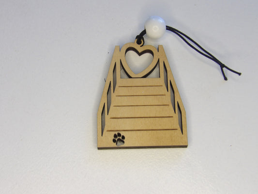 See You At Rainbow Bridge: Pet Memorial Wooden Rear View Mirror Car Charm