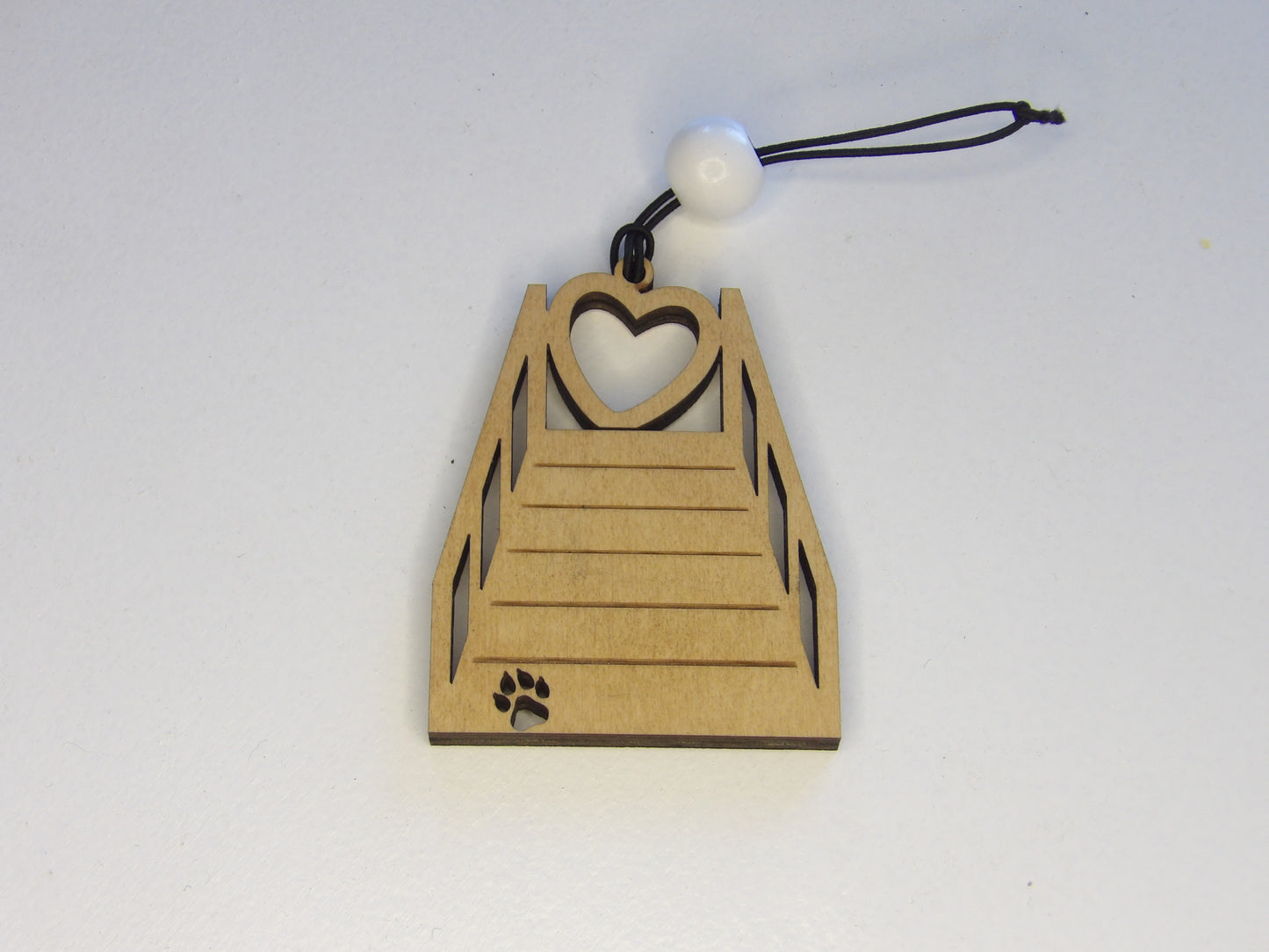 See You At Rainbow Bridge: Pet Memorial Wooden Rear View Mirror Car Charm