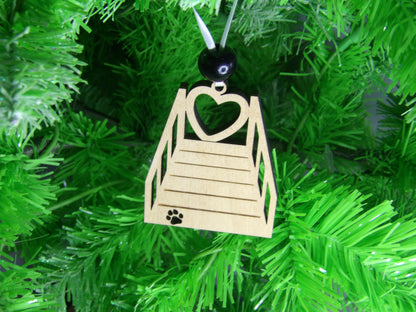 See You At Rainbow Bridge: Pet Memorial Wooden Christmas Tree Ornament