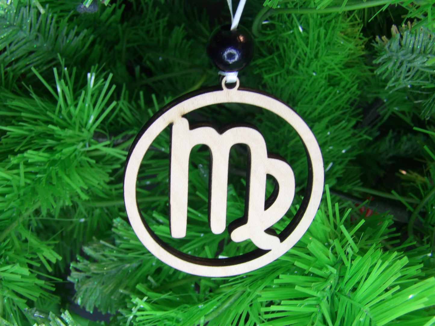 The Diligent Perfectionist: Virgo Astrological Sign Wooden Christmas Tree Ornament