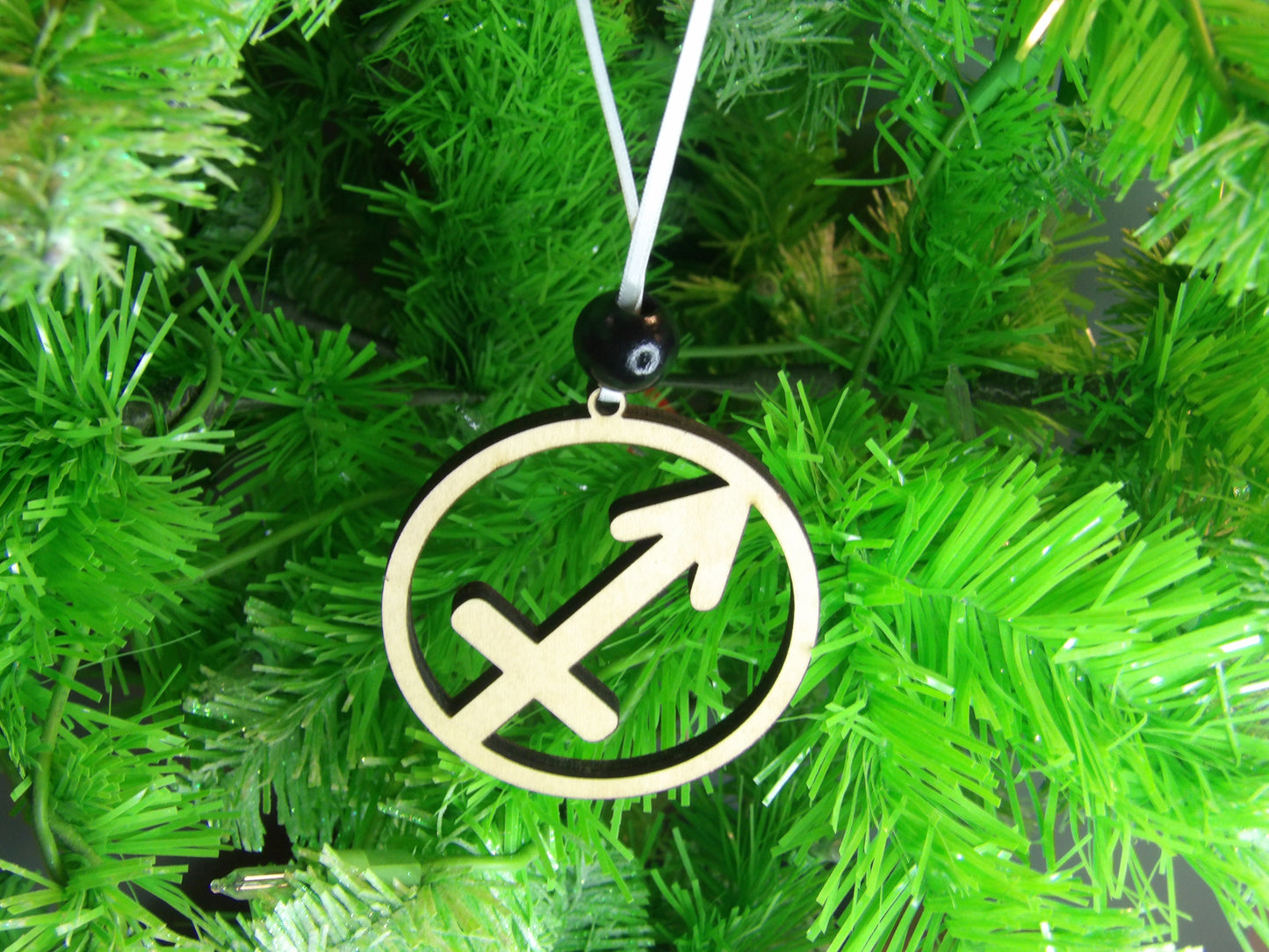 The Adventurous Wanderer: Sagittarius Astrological Sign Wooden Christmas Tree Ornament