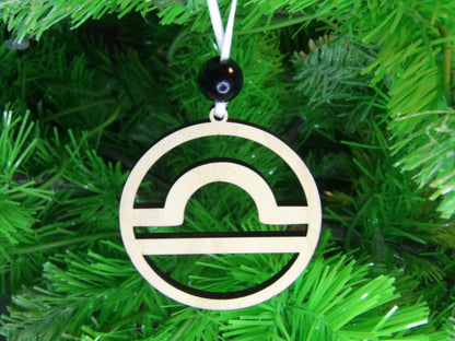 The Harmonious Mediator: Libra Astrological Sign Wooden Christmas Tree Ornament