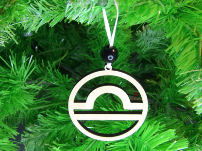 The Harmonious Mediator: Libra Astrological Sign Wooden Christmas Tree Ornament