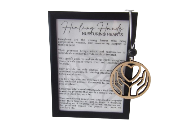 Healing Hands, Nurturing Hearts Caregivers Framed Story Card and Wooden Ornament Gift Set