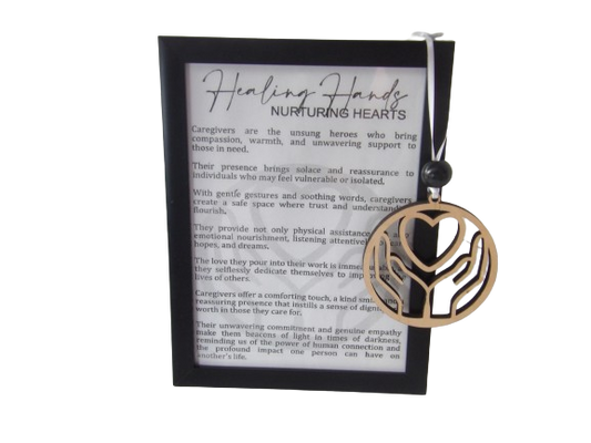 Healing Hands, Nurturing Hearts Caregivers Framed Story Card and Wooden Ornament Gift Set