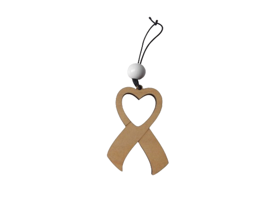 A Journey of Love and Hope: Cancer Awareness Wooden Rear View Mirror Car Charm