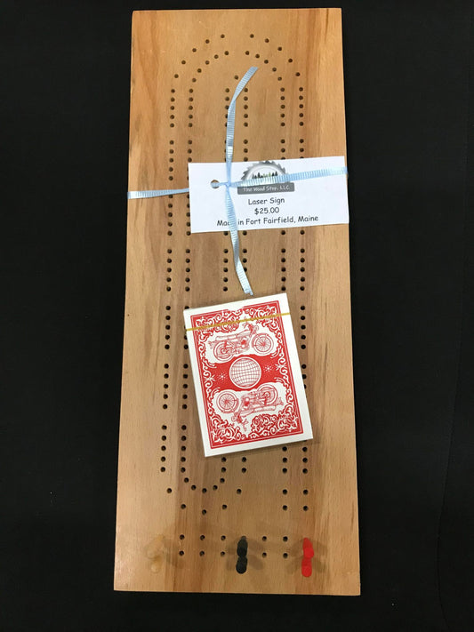 Square Edge Wooden Cribbage Game Boards