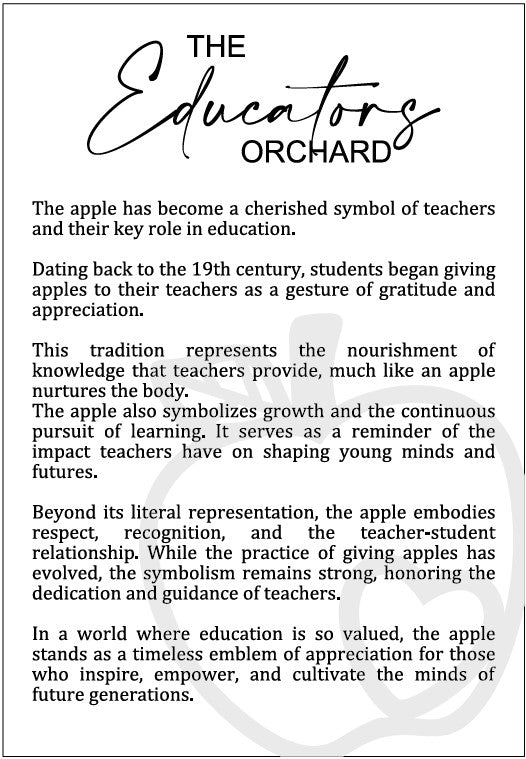 The Educators Orchard: Teachers Apple Wooden Christmas Tree Ornament